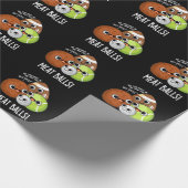 Fleisch Balls Funny Food Pub Dark BG Geschenkpapier (Ecke)