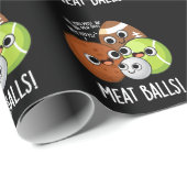Fleisch Balls Funny Food Pub Dark BG Geschenkpapier (Rolleneckpunkt)