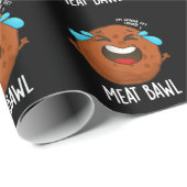 Fleisch bawl Funny Meatball Pun Dark BG Geschenkpapier (Rolleneckpunkt)