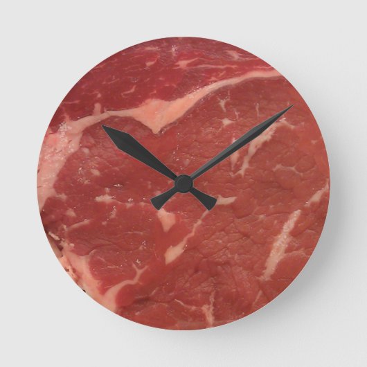 Fleisch-Beschaffenheit Runde Wanduhr (Vorderseite)