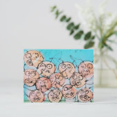 Fleisch die Familie Postkarte (Stehend Vorderseite)