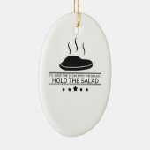 Fleisch essen haben Steak halten die Salat Steak l Keramik Ornament (Rechts)