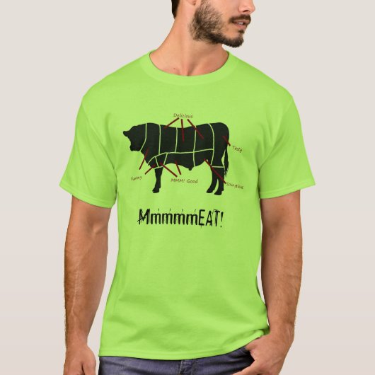 Fleisch-Esser! Lustiges geschmackvolles T-Shirt (Vorderseite)