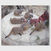 Fleisch fressende Fleischkatzen mit Teebechern, Geschenkpapier (Flach)