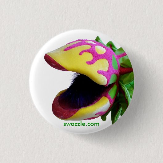 Fleisch fressender Pflanzen-Knopf Button (Vorderseite)