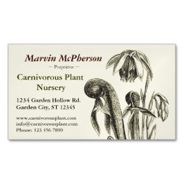 Fleisch fressendes Pflanzen-Kinderzimmer Magnetische Visitenkarte