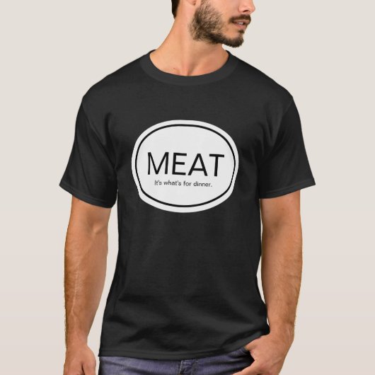 FLEISCH für Abendessen Euroland-Aufkleber T-Shirt (Vorderseite)