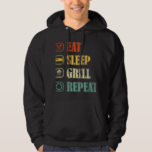 Fleisch Grillende GRILLEN Griller Retro essen Schl Hoodie