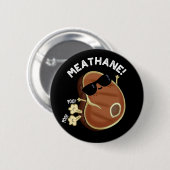 Fleisch-Hane Funny Farting Fleisch Pun Dark BG Button (Vorne & Hinten)