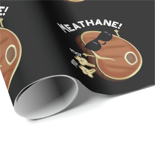 Fleisch-Hane Funny Farting Fleisch Pun Dark BG Geschenkpapier (Rolleneckpunkt)