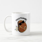 Fleisch-Hane Funny Farting Meat Pun Kaffeetasse (Links)