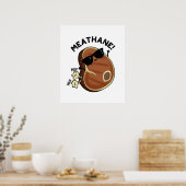 Fleisch-Hane Funny Farting Meat Pun Poster (Küche)