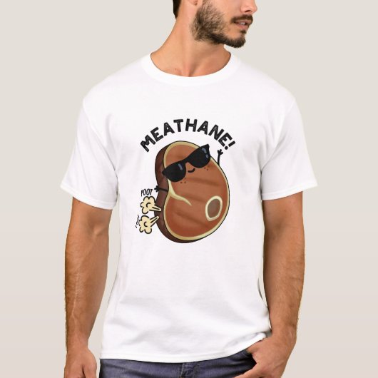 Fleisch-Hane Funny Farting Meat Pun T-Shirt (Vorderseite)