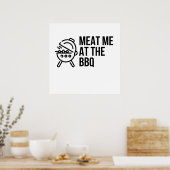FLEISCH IN DER GRILLEN POSTER (Küche)