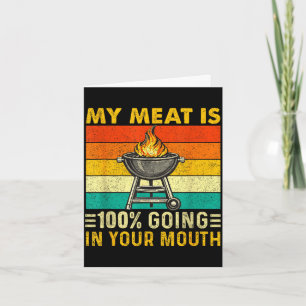 Fleisch ist 100 lecker zum Mund lustig BBQ Grillen Karte