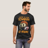 Fleisch ist für Zombies gehen Vegane lustige Hallo T-Shirt (Vorne ganz)
