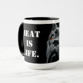 Fleisch ist lebenslange Tasse (Vorderseite Links)