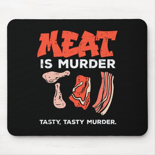 Fleisch ist lecker Bbq lustige Barbecue-Grill Männ Mousepad (Vorne)