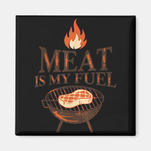 Fleisch ist meine Kraft Barbecue Grill Flamme Magnet