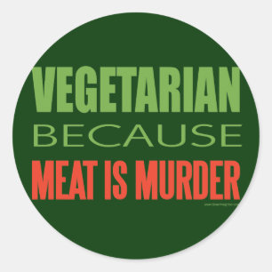 Fleisch ist Mord - Fleisch-bekämpfend Runder Aufkleber