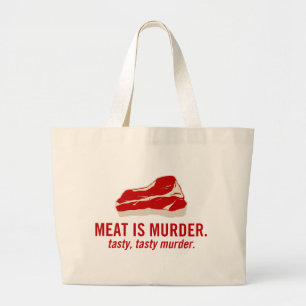 Fleisch ist Mord, geschmackvoller Mord Jumbo Stoffbeutel
