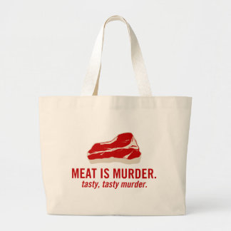 Fleisch ist Mord, geschmackvoller Mord Jumbo Stoffbeutel