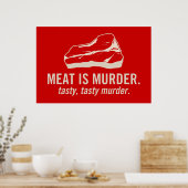 Fleisch ist Mord, lecker geschmackvoller Mörder Poster (Küche)