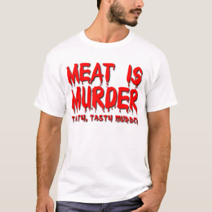 Fleisch ist Mord Lustiges T-Shirt Humor