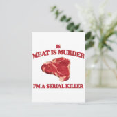 Fleisch ist Mord Postkarte (Stehend Vorderseite)