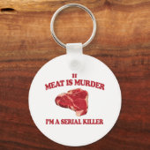 Fleisch ist Mord Schlüsselanhänger (Vorderseite)