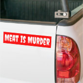 Fleisch ist Mord, Veganer Aktivismus Autoaufkleber (Auf Lkw)