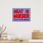 Fleisch ist Murder Funny Poster Spaß (Küche)