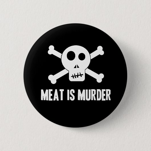 Fleisch ist Murmelknopf Button (Vorderseite)