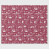 Fleisch-Liebhaber GRILLEN Verpackungs-Papier Geschenkpapier (Flach)