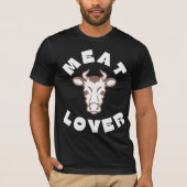 Fleisch Lover Carnivore Kuh Head Unisex T-Shirt (Vorderseite)