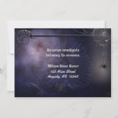 Fleisch, Mond und Spinnen Halloween Einladung (Rückseite)