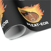 Fleisch oder Funny Meat Steak Pun Dark BG Geschenkpapier (Rolleneckpunkt)