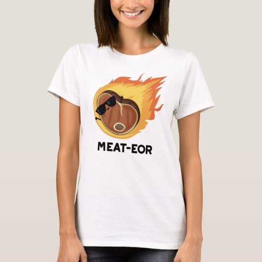 Fleisch oder Funny Meat Steak Pun T-Shirt (Vorderseite)