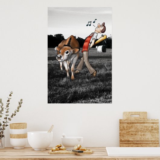 FLEISCH! Poster Print (Küche)