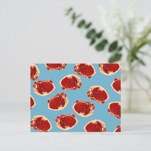 Fleisch Postkarte (Stehend Vorderseite)