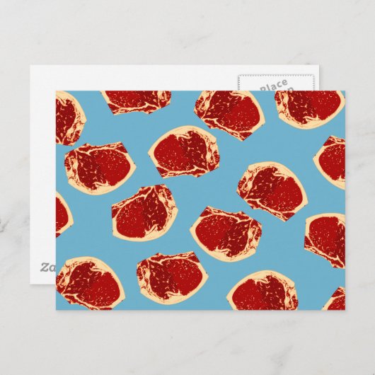 Fleisch Postkarte (Vorne/Hinten)