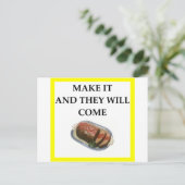 Fleisch Postkarte (Stehend Vorderseite)
