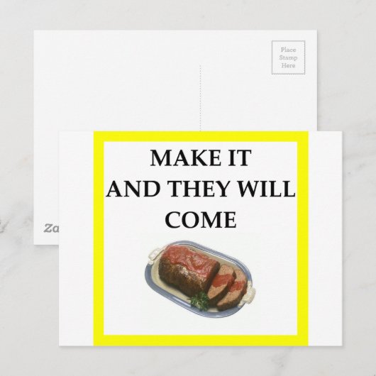 Fleisch Postkarte (Vorne/Hinten)