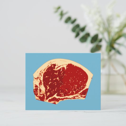 Fleisch Postkarte (Stehend Vorderseite)