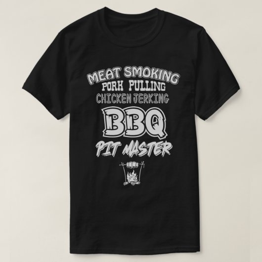 Fleisch Rauchpit Master GRILLEN Men Funny T-Shirt (Design vorne)