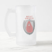 Fleisch-Schild Mattglas Bierglas (Links)