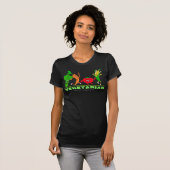 Fleisch schlecht, Gemüse gut Vegetarier T-Shirt (Vorne ganz)
