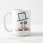 Fleisch-Schnurrbart-Tasse Kaffeetasse (Links)