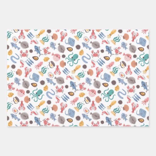 Fleisch und Bauer von Meeresfrüchten Geschenkpapier Set (Vorderseite 2)