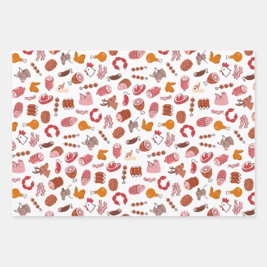 Fleisch und Bauer von Meeresfrüchten Geschenkpapier Set (Vorderseite)